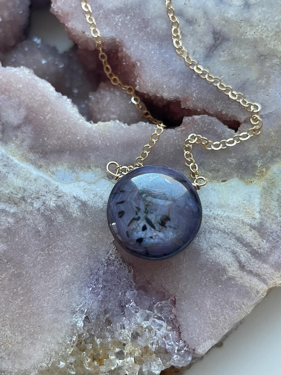 Raw Ruby Pendant Necklace: 14k Gold Filled Chain, July Birthstone