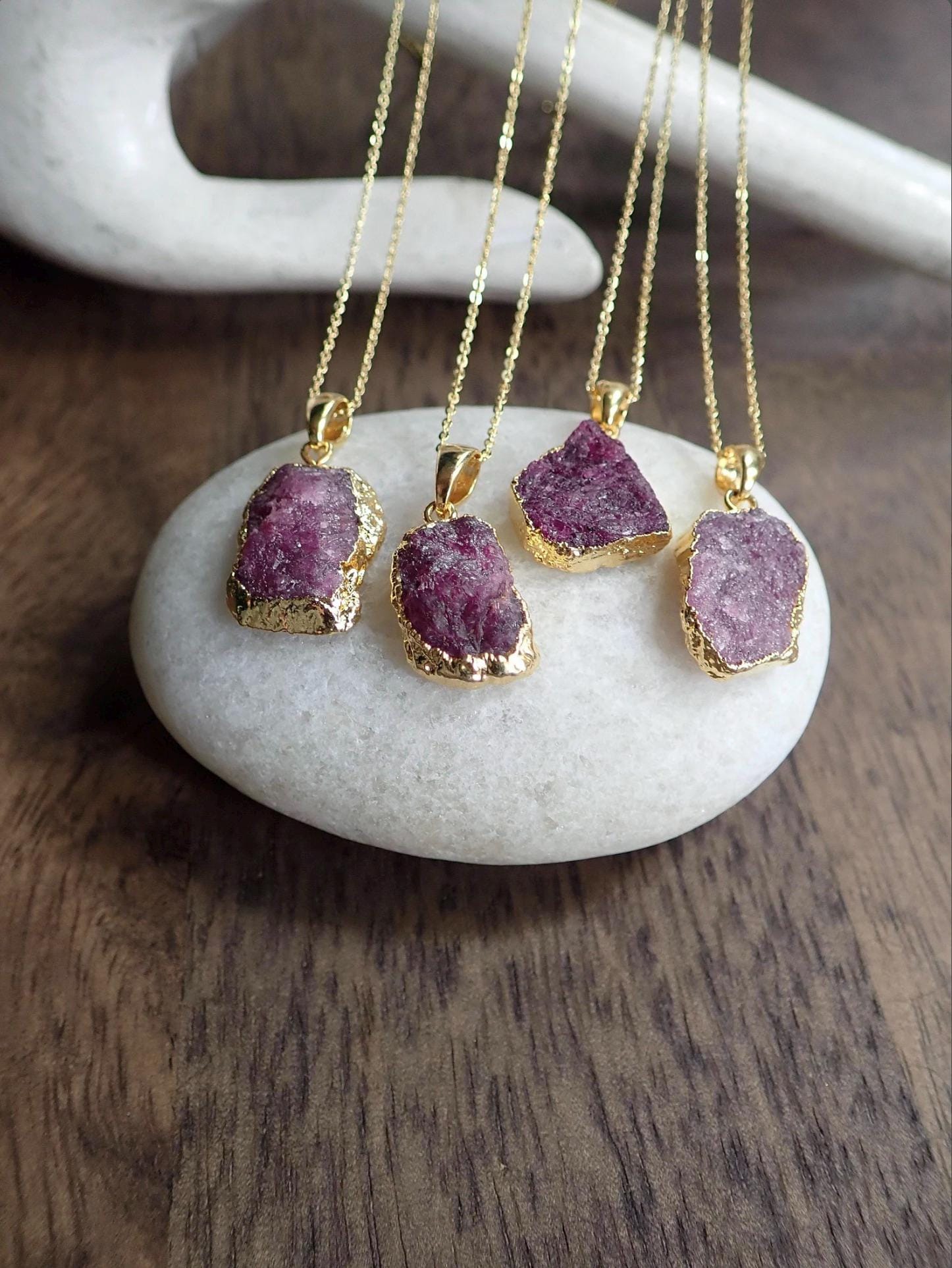 Raw Ruby Pendant Necklace, Ruby Birthstone Necklace, Natural Gemstone Necklace, July Birthday Gift,ruby Jewelry,birthstone Gift Idea For Her