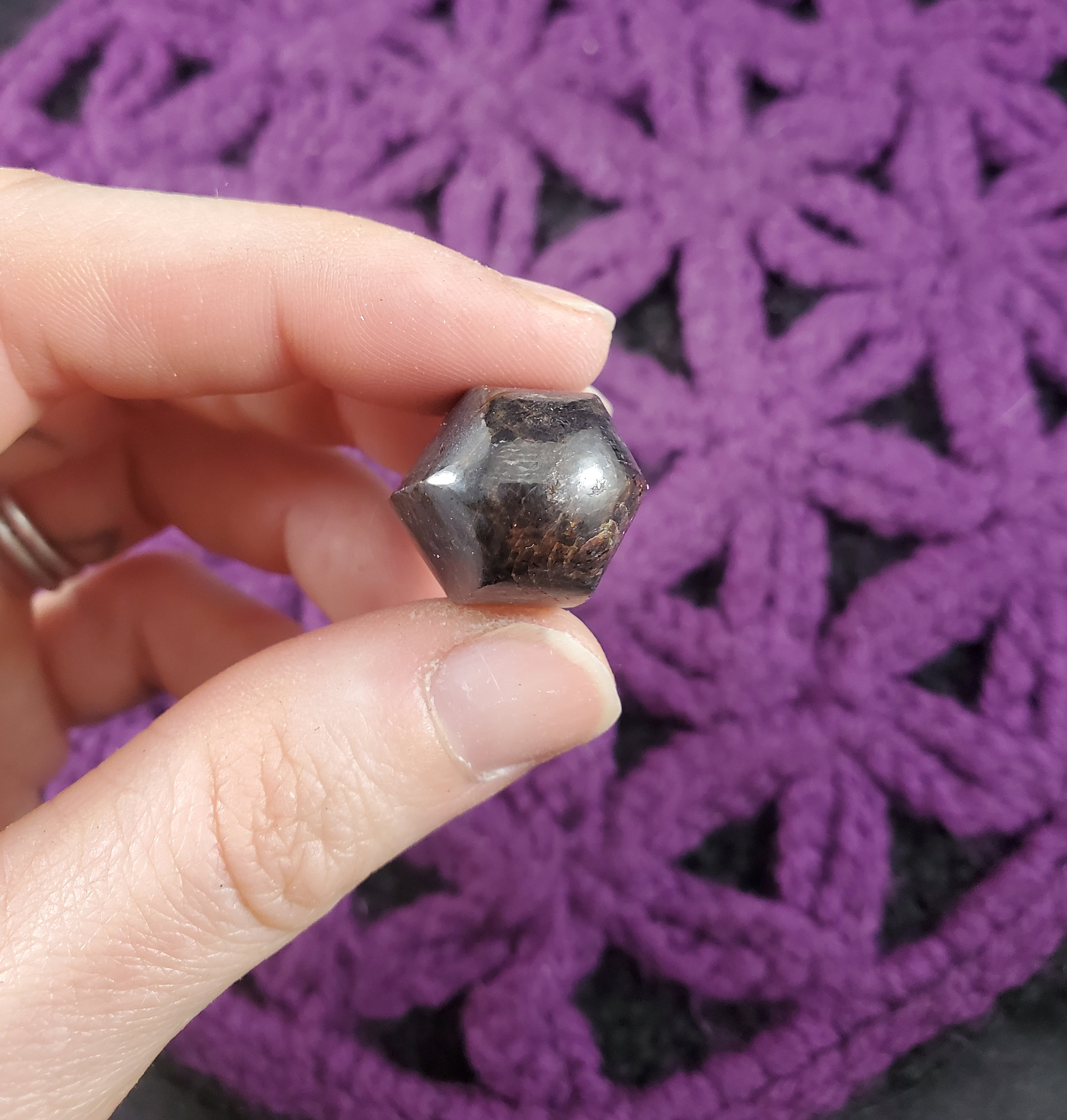 Star Ruby Polished Wand Crystal Stones Small Crystals Natural Corundum Silver Shimmer