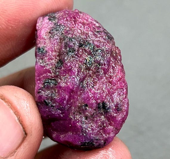 65 Carat Raw Ruby Crystal: Natural Rough Ruby Birthstone