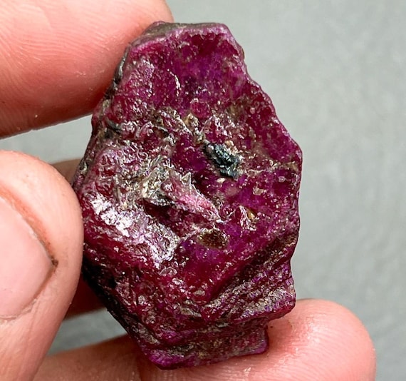 88.5 Carat Raw Ruby Crystal: Natural Rough Ruby Gemstone
