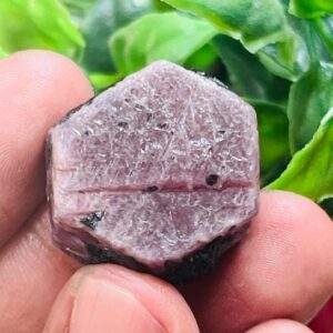 Ruby raw crystal-Recorde Keeper Purpe Amazing Tringal Formation With Sacred Geometry.. whight  160 caret