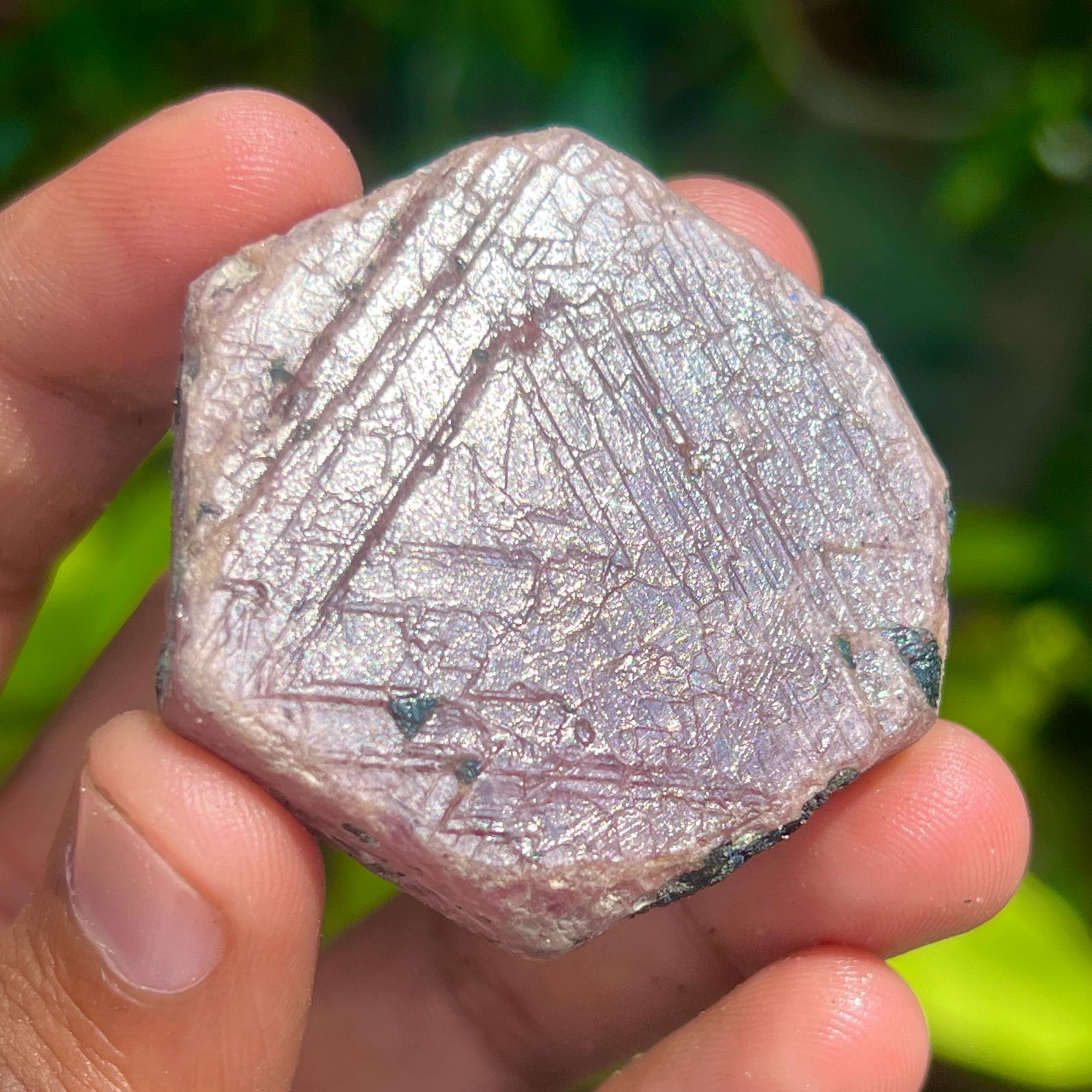 Raw Ruby Crystal: Sacred Geometry Record Keeper, 298.45 Carat