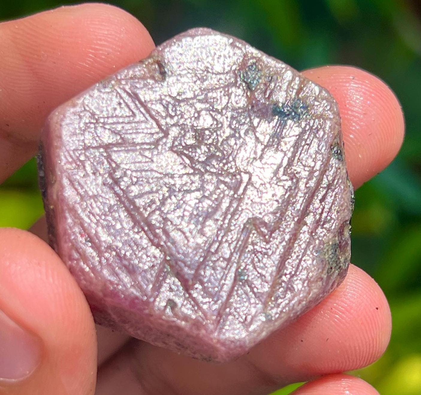 Raw Ruby Crystal: Sacred Geometry Record Keeper, 189.50 Carat