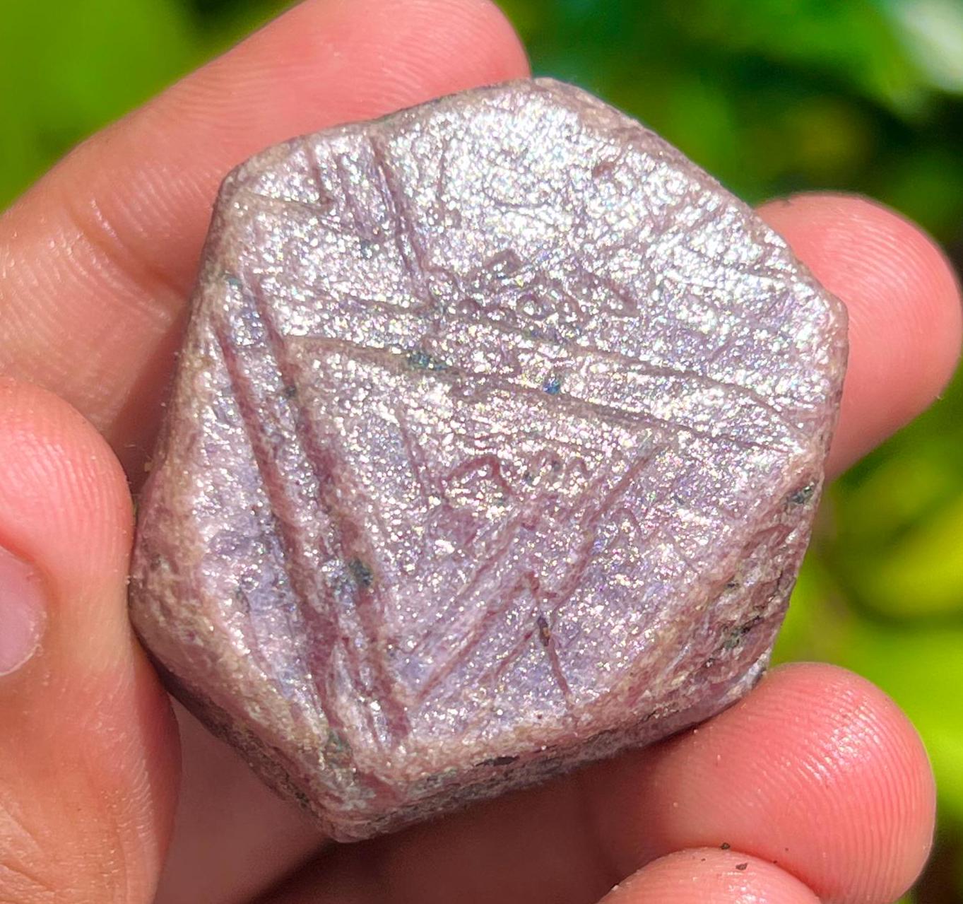 Raw Ruby Crystal: Sacred Geometry Record Keeper, 330.25 Carat