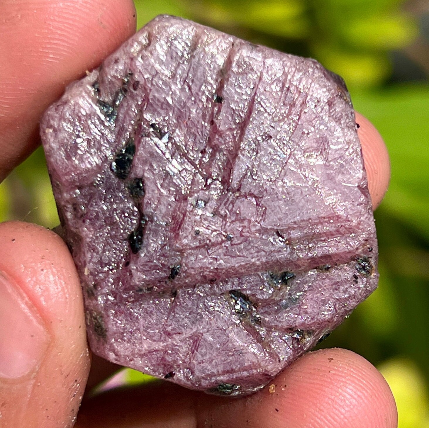 Ruby Raw Crystal - Sacred Geometry, Hexagon Ruby, Raw Ruby, Record Keeper, Crystal Huge Size Triangle Formation Specimen 148.80 Carat.