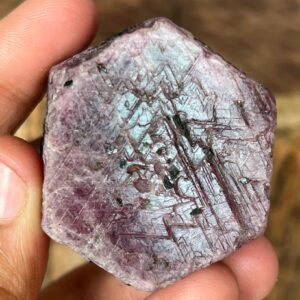 Raw Ruby Crystal: Sacred Geometry Hexagon, 736.7 Carat Record Keeper
