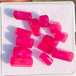 Natural Raw Ruby Jhonson TOP Quality Gemstone Rough Stone Pink AAA Quality july bityh Stone