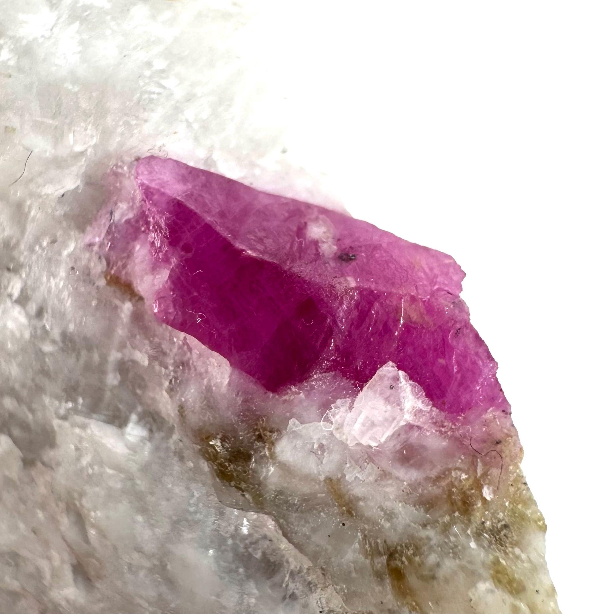 Ruby On Matrix | Natural Crystal Cluster, Uv Reactive, Raw Mineral Specimen (pakistan)