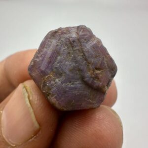 Purple Ruby Star Raw Ruby Corundum, Ruby Reiki Crystal: Healing Stone, 34 Ct (17x15mm)