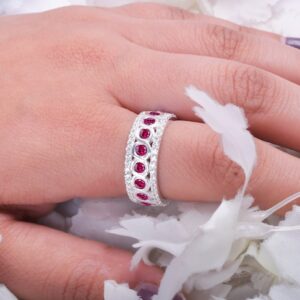 14k Ruby Engagement Ring: Vintage Art Deco Bridal Jewelry