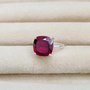 Pigeon Blood Ruby Ring, cushion cut pigeon blood ruby ring, 925 sterling silver ring, Blood ruby silver ring Red Ruby Ring Ruby Wedding Ring Pigeon Blood Ruby Ring, cushion cut pigeon blood ruby ring, 925 sterling silver ring, Blood ruby silver ring Red Ruby Ring Ruby Wedding Ring
