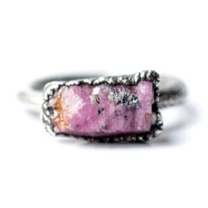 Rough ruby ring | Red ruby ring | Real ruby ring | Natural ruby ring | July Birthstone jewelry | July Birthstone ring | Ruby Birthstone ring