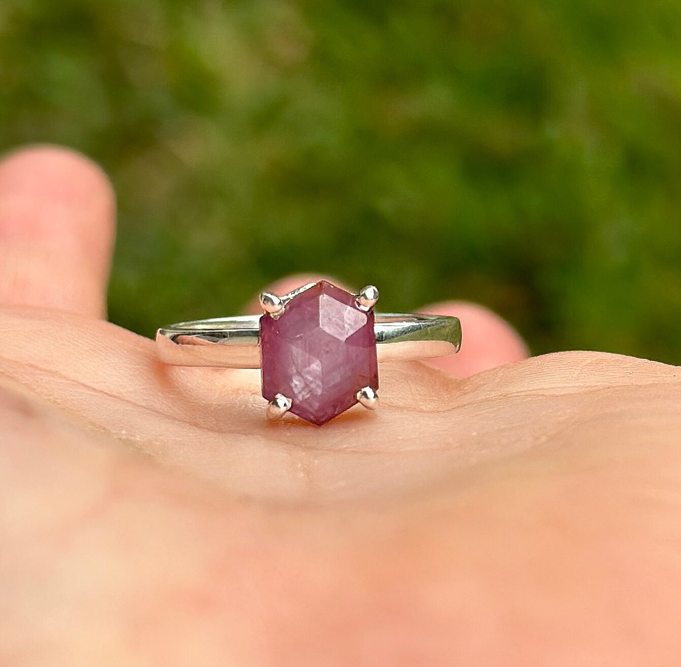Ruby, Sterling Silver, Ring