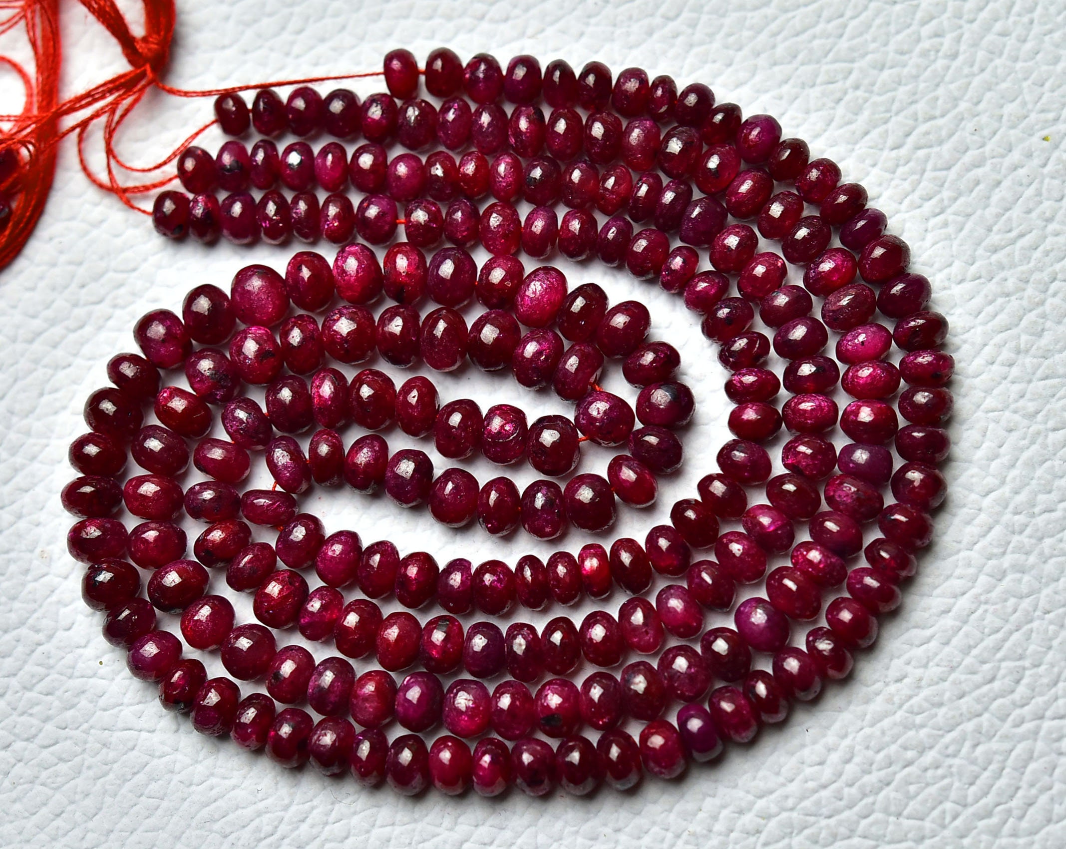 14 Inches Strand Natural Ruby Beads Rondelle 4mm To 5mm Smooth Rondelle Gemstone Beads Ruby Beads Roundelle Jewelry Making Beads No6381 14 Inches Strand Natural Ruby Beads Rondelle 4mm To 5mm Smooth Rondelle Gemstone Beads Ruby Beads Roundelle Jewelry Making Beads No6381