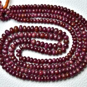 16 Inches Strand Natural Ruby Rondelle Bead 3mm To 5.5mm Smooth Rondelle Gemstone Beads Ruby Beads For Jewelry Making Wholesale Beads No6379