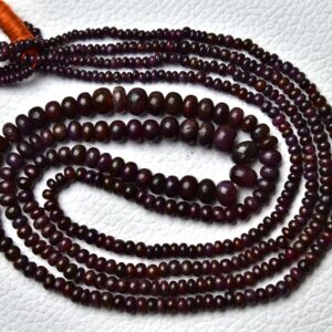 17 Inches Strand Natural Ruby Rondelle Beads 2mm To 6mm Smooth Gemstone Rondelle Beads Genuine Ruby Beads Strand Jewelry Making Beads No6382