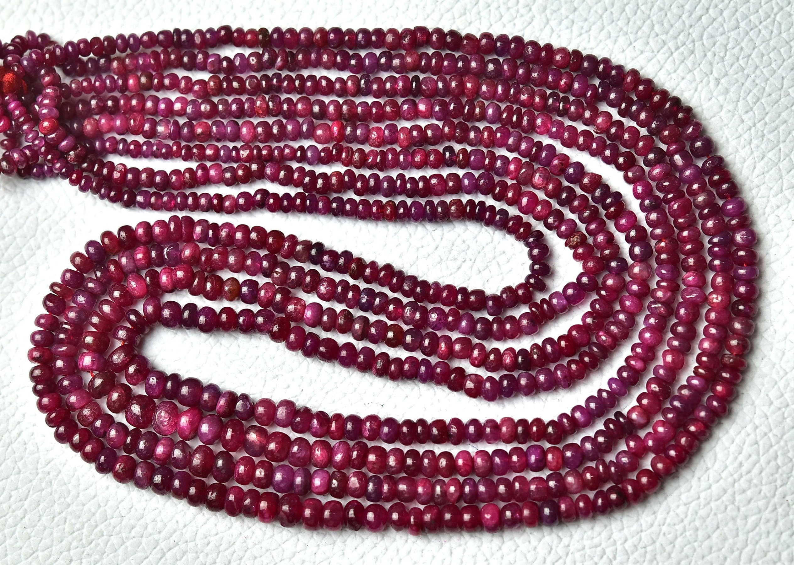 17 Inches Strand Natural Ruby Beads Rondelle 2.5mm To 5mm Smooth Rondelle Gemstone Beads Ruby Beads Roundelle Jewelry Making Beads No6592 17 Inches Strand Natural Ruby Beads Rondelle 2.5mm To 5mm Smooth Rondelle Gemstone Beads Ruby Beads Roundelle Jewelry Making Beads No6592