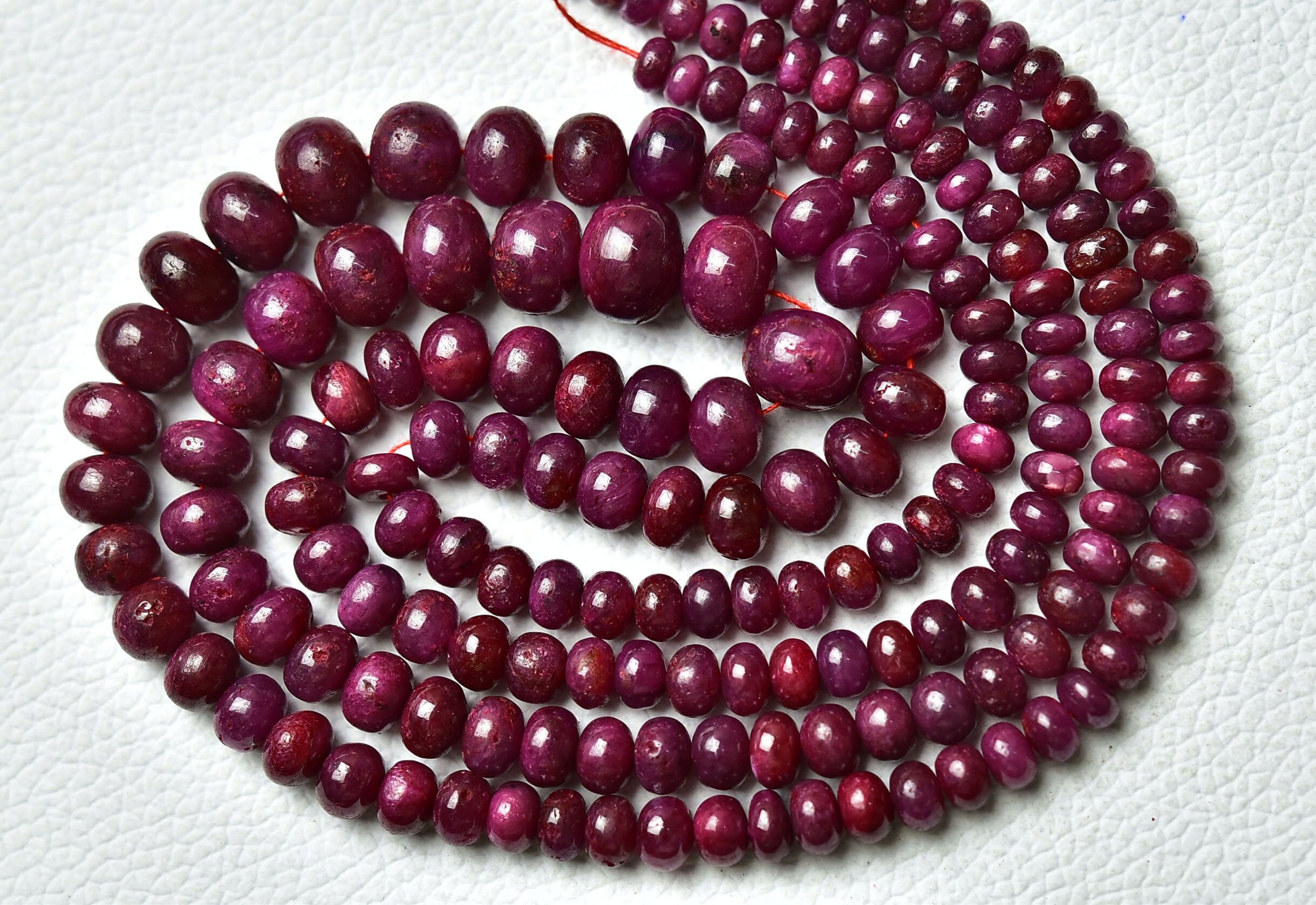 8 Inches Strand Natural Ruby Beads Rondelle 5mm To 10mm Smooth Rondelle Gemstone Beads Ruby Beads Roundelle Jewelry Making Beads No6522