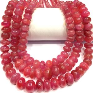 AAA+ QUALITY~~Natural Ruby Smooth Rondelle Beads Graceful Ruby Gemstone Beads Ruby Strand Unheated Ruby Beads Polished Ruby Beads 1 Strand.