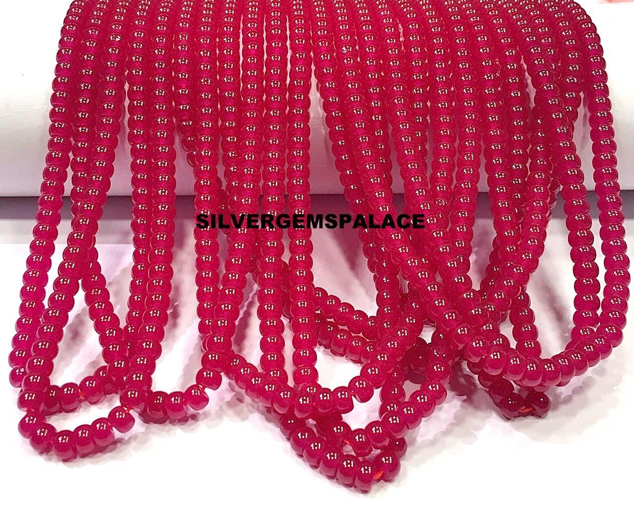 Aaaa+ Natural Ruby Smooth Rondelle Beads Rare Pink Ruby Gemstone Beads 4.mm Ruby Strand Beads Stunning Ruby Jewelry Making Beads 1 Strand.