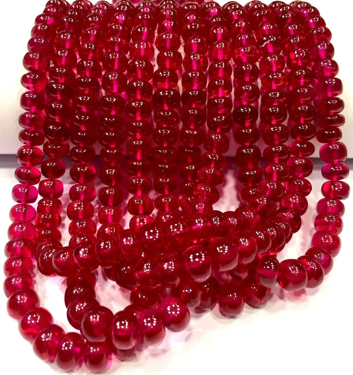 Aaaa++ Quality~ruby Smooth Rondelle Beads Smooth Polished Ruby Gemstone Beads Wholesale Ruby Beads Strand Jewelry Making Beads 6 Strand. Aaaa++ Quality~ruby Smooth Rondelle Beads Smooth Polished Ruby Gemstone Beads Wholesale Ruby Beads Strand Jewelry Making Beads 6 Strand.