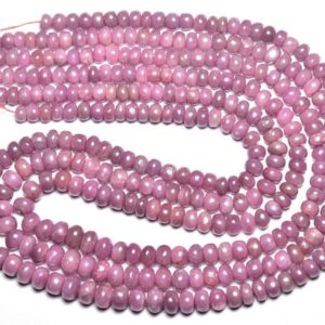 Beautiful Ruby Rondelle Beads - 14 Inches - Natural Untreated Amazing Ruby Smooth Big Rondelles - Size is 4 - 6 mm #462
