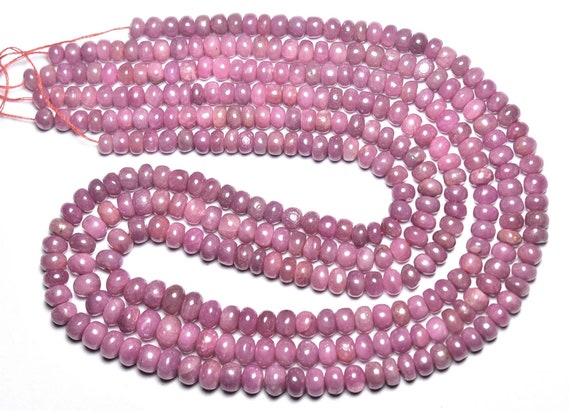 Beautiful Ruby Rondelle Beads - 14 Inches - Natural Untreated Amazing Ruby Smooth Big Rondelles - Size Is 4 - 6 Mm #462 Beautiful Ruby Rondelle Beads - 14 Inches - Natural Untreated Amazing Ruby Smooth Big Rondelles - Size Is 4 - 6 Mm #462