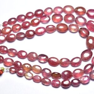 Beautiful Ruby Oval Beads - 8 inches - Natural Beautiful Smooth Ruby Rondelle - Size is 5x7 - 9x11 mm #2814