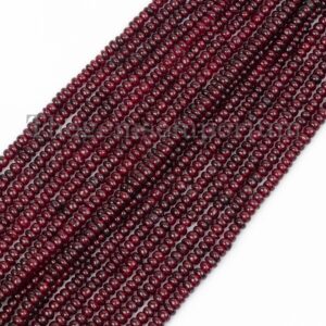 Genuine Longido Ruby Plain Rondelle Beads, Dark Red Color Ruby Beads, Loose Beads For Jewelry Making, Natural Longido Ruby Beads,bead Supply