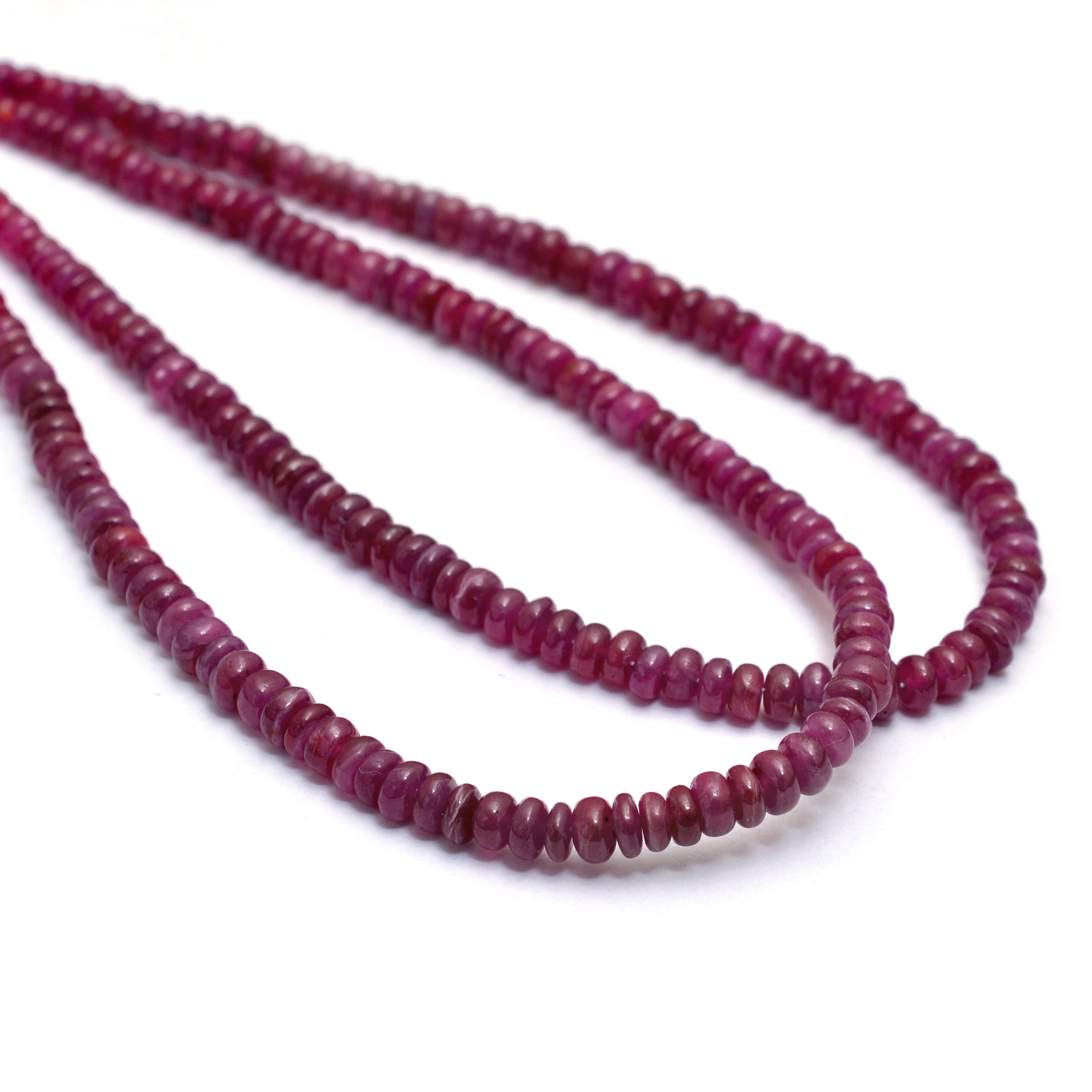 Longido Red Ruby Gemstone 3.50mm-4mm Smooth Rondelle Beads | Natural Aaa+ Ruby Precious Gemstone Loose Beads For Jewelry | 16inch Strand Longido Red Ruby Gemstone 3.50mm-4mm Smooth Rondelle Beads | Natural Aaa+ Ruby Precious Gemstone Loose Beads For Jewelry | 16inch Strand