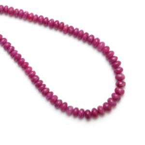 Natural Ruby Smooth Rondelle Beads, 3.5 Mm To 6.5 Mm, Ruby Jewelry Handmade Gift For Women, 18 Inches Full Strand, Price Per Strand