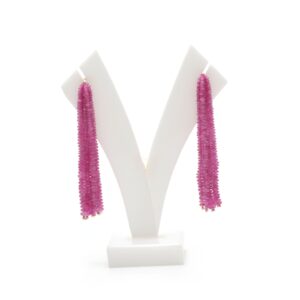 Natural Ruby Smooth Rondelle Beads, 2.5mm To 4mm , 2.5 Inches Full Strand, Ruby Beads, Pair ( 12 Strands )