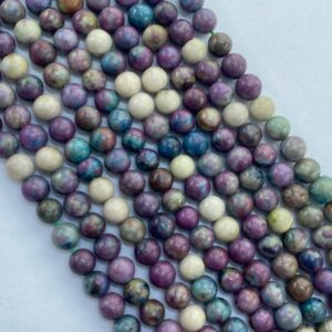 6mm Ruby in Fuschite Gemstone Beads. 15” strands of round beads. Very pink with white, blue and green. 6mm Ruby in Fuschite Gemstone Beads. 15” strands of round beads. Very pink with white, blue and green.