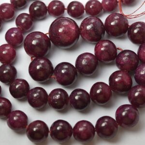 7 Inches Strand, Natural Dyed Ruby Smooth Round Balls Beads, Size 8-10mm Approx 7 Inches Strand, Natural Dyed Ruby Smooth Round Balls Beads, Size 8-10mm Approx
