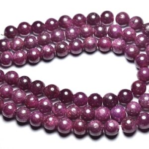 Ruby Round Beads - 8 Inches - Natural Ruby Smooth Round Beads - Size Is 7.5 Mm #2816 Ruby Round Beads - 8 Inches - Natural Ruby Smooth Round Beads - Size Is 7.5 Mm #2816