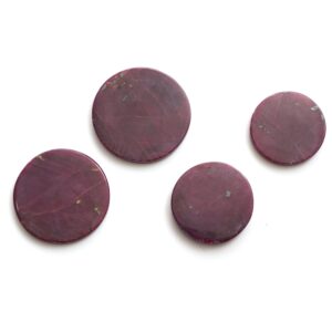 CLEARANCE-Ruby Smooth Round Slice Loose Gemstone, 43 mm To 57 mm, Ruby Round Jewelry Handmade, Gift for Women, Set Of 4 Pieces CLEARANCE-Ruby Smooth Round Slice Loose Gemstone, 43 mm To 57 mm, Ruby Round Jewelry Handmade, Gift for Women, Set Of 4 Pieces