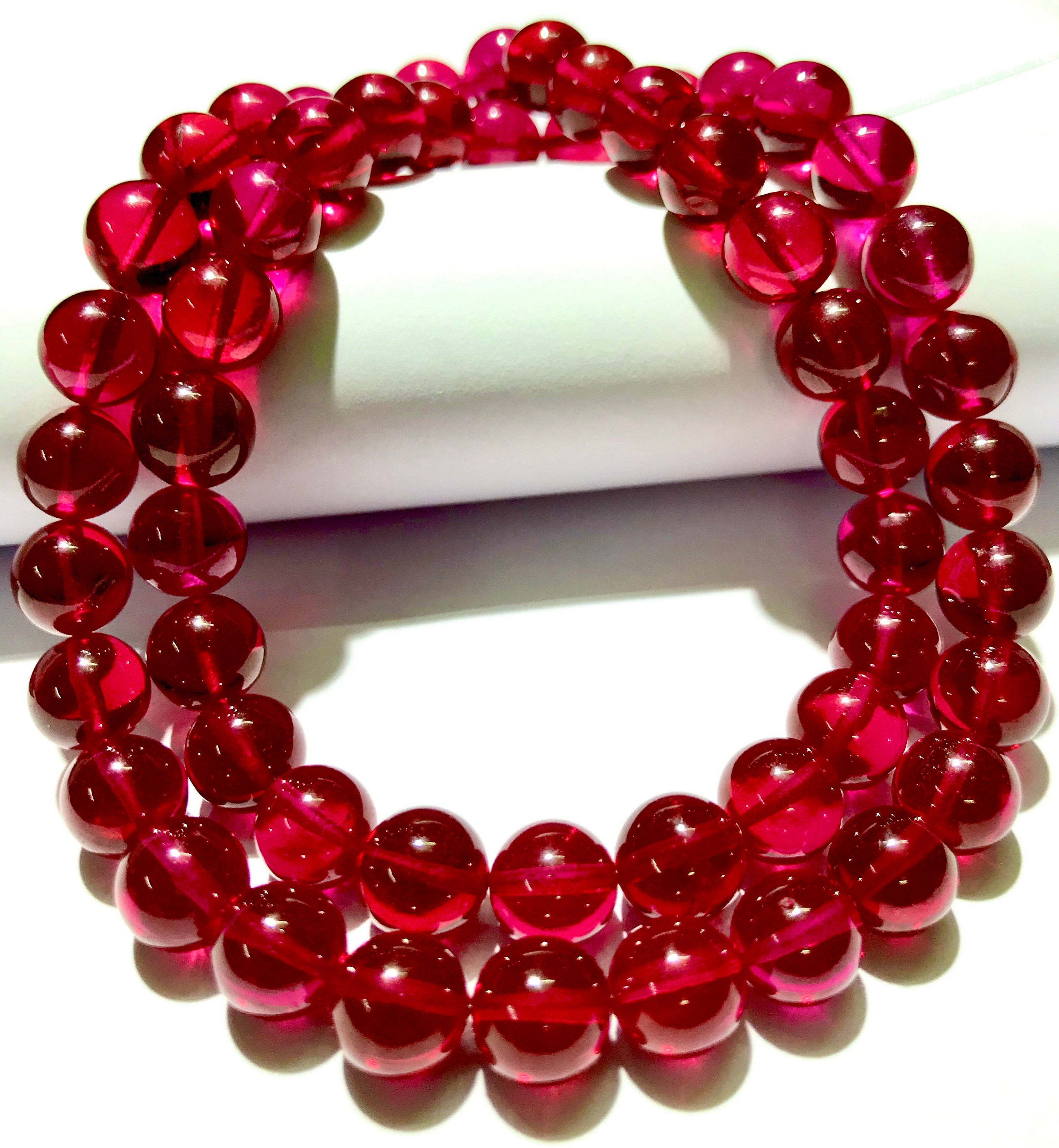 Extremely Gorgeous~aaaa+ Blood Red Ruby Smooth Round Beads Red Ruby Smooth Beads Ruby Ball Shape Beads Smooth Polished Ruby Gemstone Jewelry