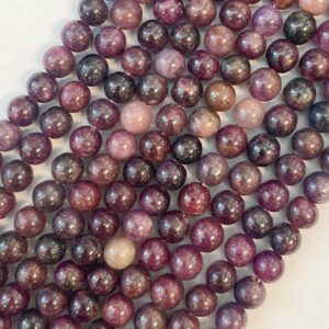 genuine ruby 8mm round gemstone beads -15.5 inch strand genuine ruby 8mm round gemstone beads -15.5 inch strand