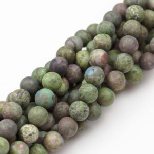 Natural Ruby Fuschite- Matt Round- 6mm, 8mm, 10mm Gemstone Beads Natural Ruby Fuschite- Matt Round- 6mm, 8mm, 10mm Gemstone Beads