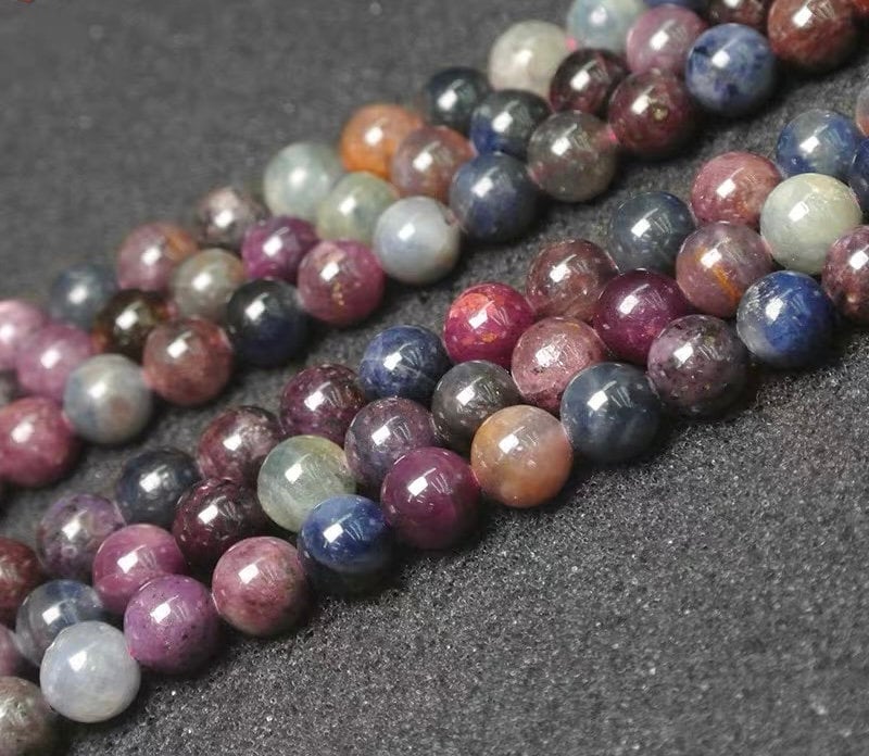 Natural Ruby Smooth And Round Beads,6mm/8mm/10mm/12mm Ruby  Beads Wholeslae Beads Bulk Supply, 15 Inches One Strand