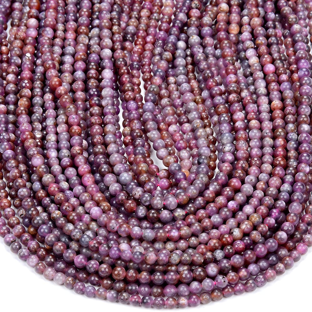 Natural Star Ruby Gemstone Grade A Round 3mm 4mm 5mm Loose Beads (p80)