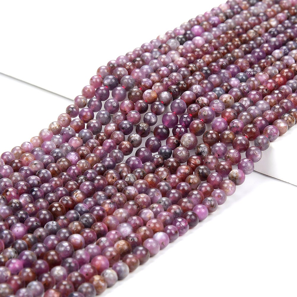 Natural Star Ruby Gemstone Grade A Round 3mm 4mm 5mm Loose Beads (p80)