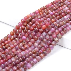 Natural Star Ruby Gemstone Grade AA Round 3MM 4MM 5MM 6MM Loose Beads (P80) Natural Star Ruby Gemstone Grade AA Round 3MM 4MM 5MM 6MM Loose Beads (P80)