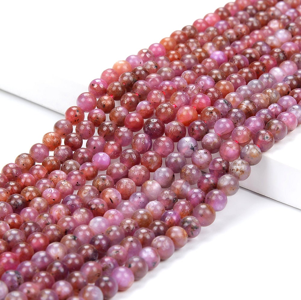 Natural Star Ruby Gemstone Grade Aa Round 3mm 4mm 5mm 6mm Loose Beads (p80) Natural Star Ruby Gemstone Grade Aa Round 3mm 4mm 5mm 6mm Loose Beads (p80)