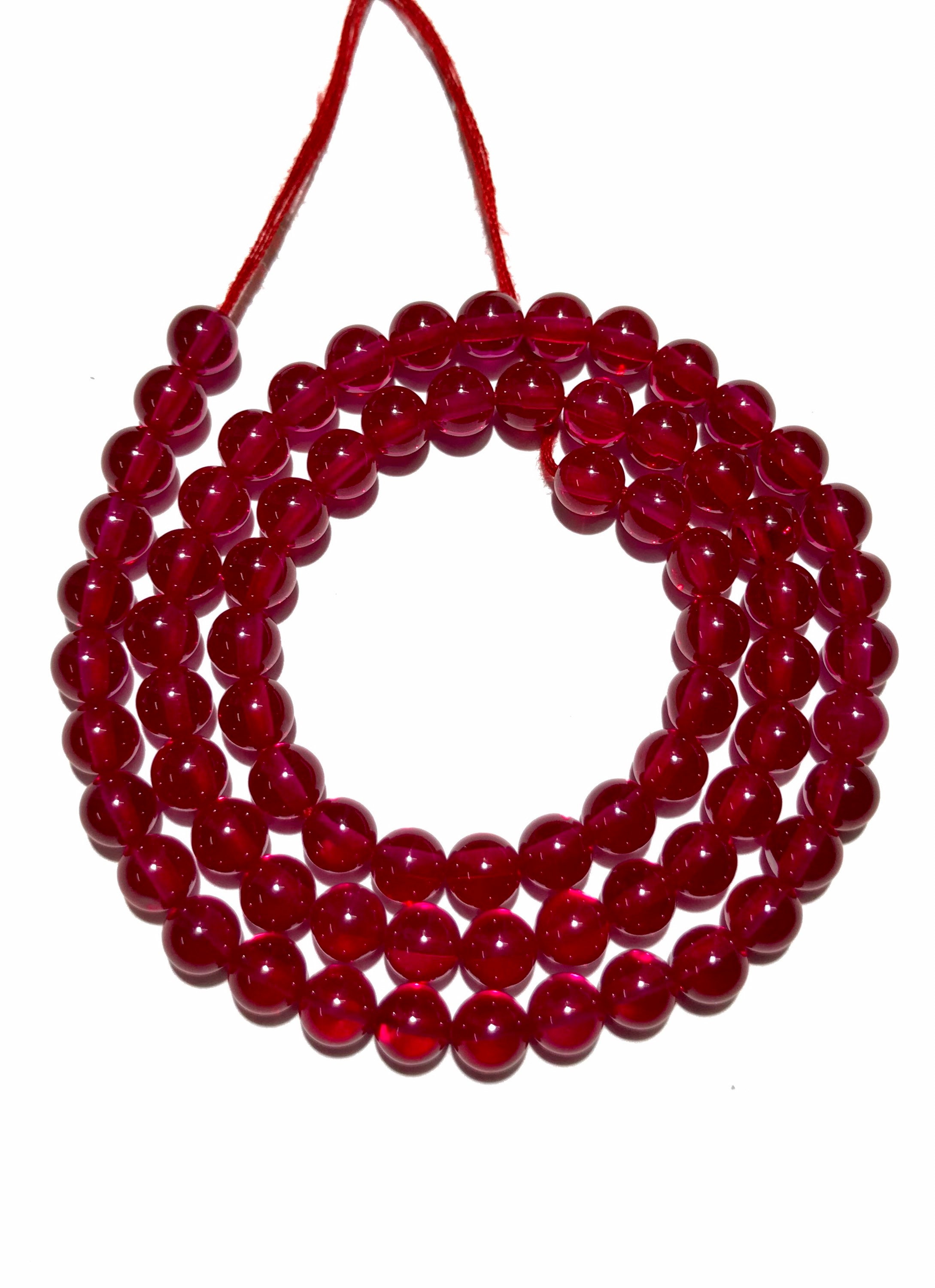 Red Ruby Corundum Smooth Ball Shape Beads 15” Blood Red Ruby Corundum Gemstone Beads 5mm Ruby Beads 5mm Smooth Round Beads 5mm Ruby Gem Bead