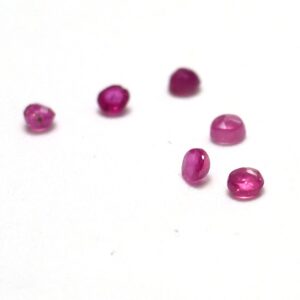 0.130 Carats Ruby Loose Gemstones 6 Little Tiny 1.5mm Brilliant Engagement Wedding Ring Jewelry July Birthstone PMC Precious Metal Clay
