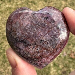 1.7 In Star Ruby Heart, Polished Crystal, Gemstone, July Birthstone Gift #1