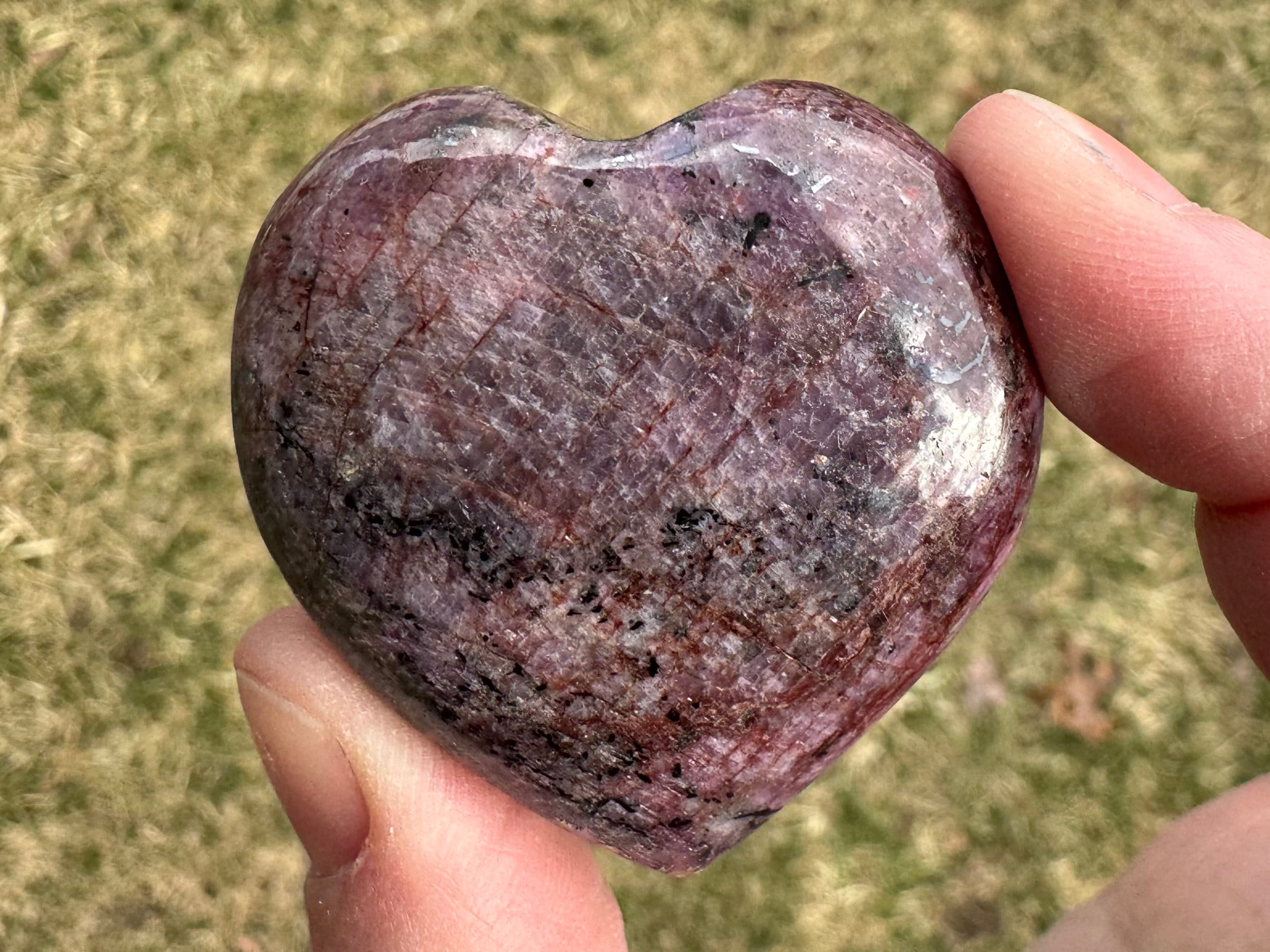1.7 In Star Ruby Heart, Polished Crystal, Gemstone, July Birthstone Gift #1