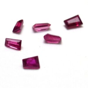 1 Carats Ruby Loose Gemstones 45 Little Tiny Baguette Cut Engagement Wedding Ring Jewelry July Birthstone Precious Metal Clay repairs 1x2mm